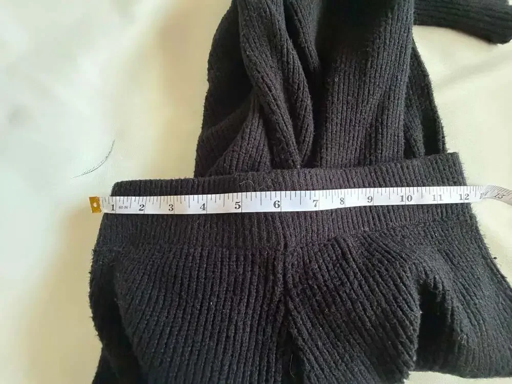 Sincerely Jules Black Ribbed Knit Leg Warmers Size M